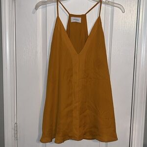 Adrienne Orange Flowy Tank Top Size M